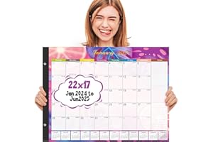 Gannyfer Large Desk Calendar 2024-2025 - 18 Month Calendar Jan 2024 - Jun 2025, 22" x 17" Desktop Pad Calendar, Office Supplies Perfect for Easy Planning and Organizing at Your Home, School or Office