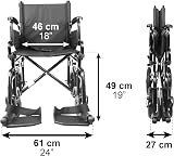 PEPE Mobility Lightweight Folding Wheelchair Adults Steel Frame view 2