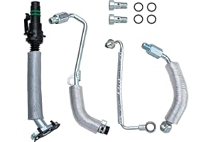 Xintre 4PCS Turbo Oil Return Drain Line and Oil Feed Pipe Kit Compatible with Chevy Cruze Sonic Trax & Buick Encore 1.4 L4 55