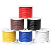 TOPDC 18 Gauge Electrical Wire Combo, 6 Colors, 100FT Each Automotive Wire, Copper Clad Aluminium Hook up Wire Kit for Car Audio,Automotive Wiring, LED Lighting,etc