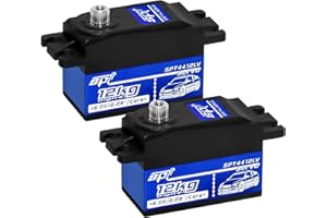 WOAEIUOS 2PCS 12kg Low Profile Servo RC Digital Servo High Torque Full Metal Gear & Steering Servo Arm for 1/10 RC Car
