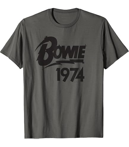 BOWIE David Unisex 1974 World Tour T-Shirt Black | Amazon.com
