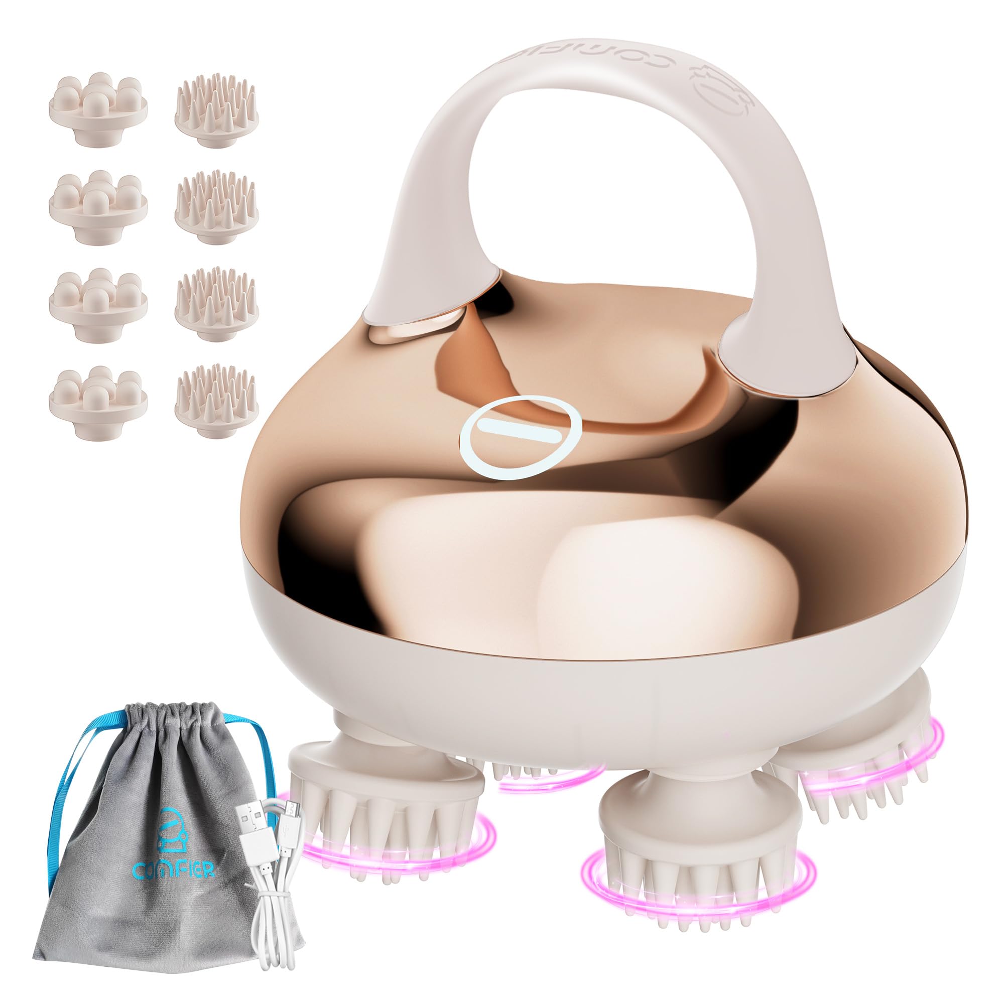 Photo 1 of COMFIER Cordless Scalp Massager Hair Growth with 3 kneading Modes, Gifts,Waterproof Head Massage with 8 Claws for Deep Cleansing,Head Scratcher,Body Massager for Stress Relief,Cat Massage