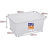 Wham Plastic Storage Boxes - Pack Of 5 (45 Litre)