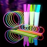 Glow Fever Glowsticks Bulk 1200pcs Party Pack includes 600 8" Glow Sticks and 600 connectors, Bracelets and Necklaces, DIY Costume , Light Sticks, for Concert, Wedding and Birthday, Multicolor