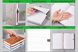 YHH Academic Diary 2025 2026 Page a Day A5 Daily Planner PU Leather Hardcover view 3