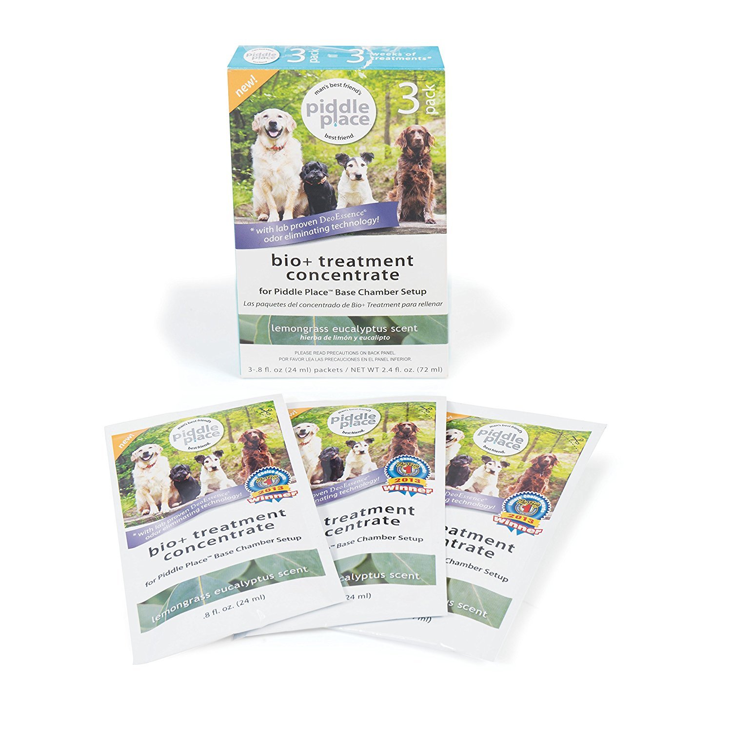 PetSafe Piddle Place Pet Potty Bio+ Concentrate, 3 pack, Odour Removal, Neutralise Pet Waste