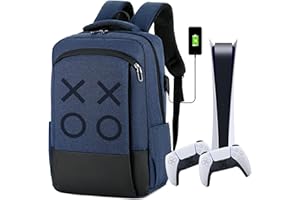 eLUUGIE Travel Bag Case/Game Cosole Carrying Case Backpack Storage Bag Compatible with PS5/PS4/PS4 Pro/(Color-B)