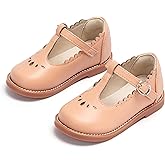 THEE BRON Girls T-Strap Mary Jane Oxfords Vintage Cutout Dress Shoes School Party