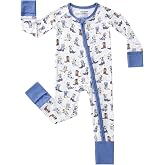 pureborn Baby Sleeper Viscose from Bamboo Zipper Footies 0-24 Months | Buttery soft, 2 way zipper, OEKO-TEX Certified, breath