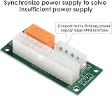 MZHOU Dual ATX Power Supply Synchronized Boot Adapter 24PIN Molex 4PIN Adapter view 5