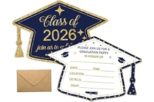 RTMISA Graduation Invitations 2026 Grad Party Invitations with envelopes 30 Pack, Class of 2026 Graduation Announcements Grad