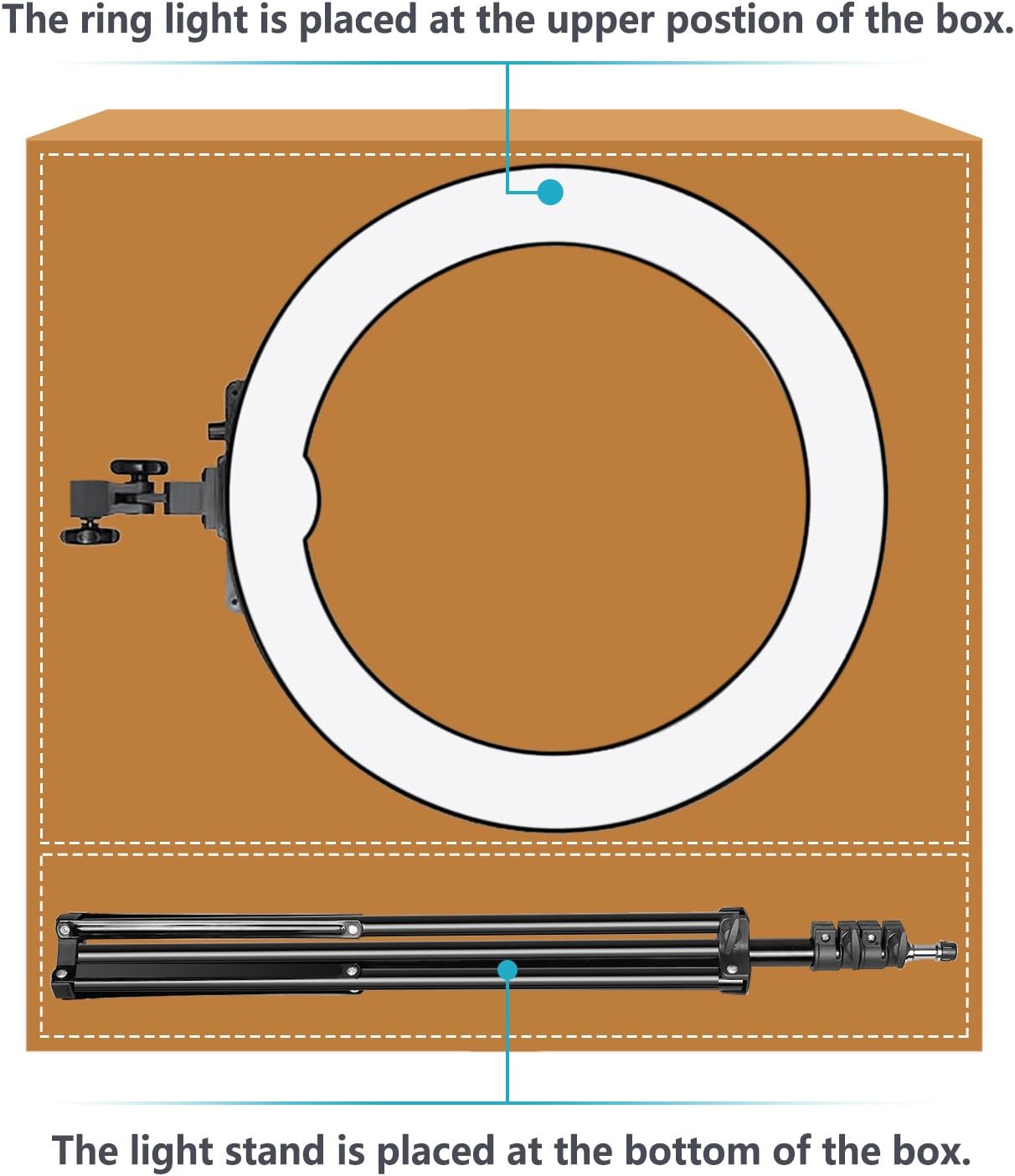 NEEWER 18 Inch/45cm LED Ring Light with Tripod Stand, Phone Holder - Image 3