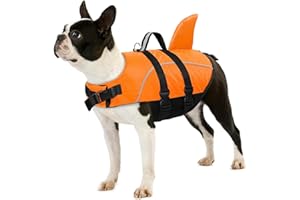 AOFITEE Dog Life Jacket, Dog Life Vests Swimming, High Flotation Dog Swimming Vest with Rescue Handle, Reflective Dog Flotation Vest Safety Vest, Ripstop Dog Life Preserver for Small Medium Dogs