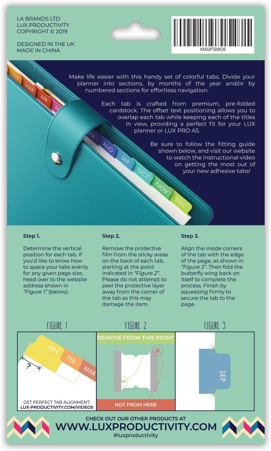LUX Adhesive Tabs - Months Numbers, Lux Pro - Adhesive Tabs - Image 3