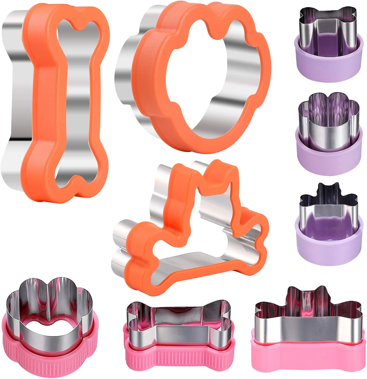 Magigift Dog Bone and Dog Paw Print Cookie Cutter Cookie