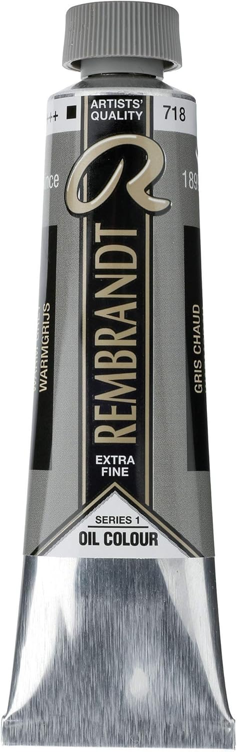 Rembrandt Oil Colour Tube 40 ml Warm grey 718 (01057182), 40 ml (Pack of 1)