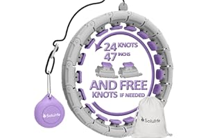 SOLULIFE Experience Fitness Excellence with Our Infinity Hoop Plus Size – Weighted Hula Hoop for Weight Loss – Hula Hoop Exercise Ring with ABS and Quality Wheels – for All The Sizes and Levels + Bag Offer