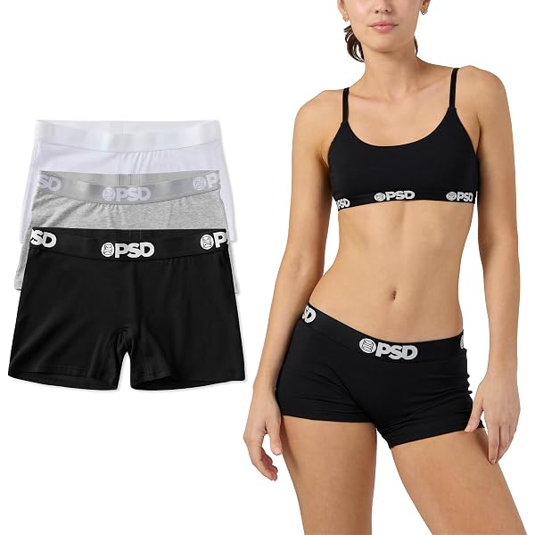 Ethika Women's Staple Boxer Brief - SubZero Solid State, 90% Polyester/10% Spandex, Low Rise