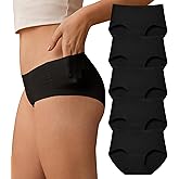 SHARICCA Womens Seamless Underwear No Show Hipster Panties Invisible Lightweight Nuage Bikinis Briefs Microfiber Pack