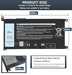 Menlonigt 42Wh YRDD6 1VX1H Battery for Dell