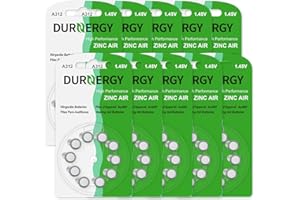 DURNERGY Size 312 Hearing Aid Batteries 100 Count, 1.45 Volt Zinc-Air Batteries, PR41, P312, ZA312 Mecury Free Batteries
