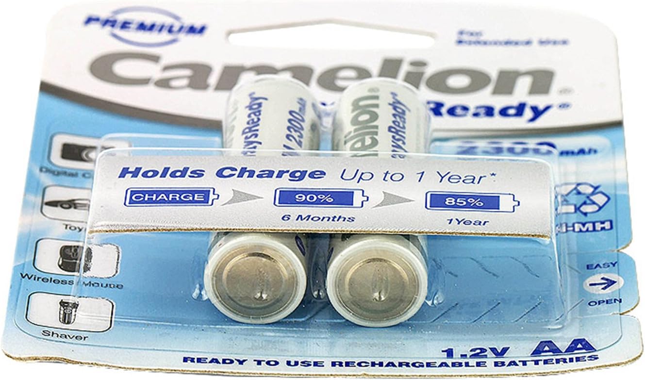 Camelion 17421206 Always ready - Blíster de 2 pilas AA 2300 mAh ...
