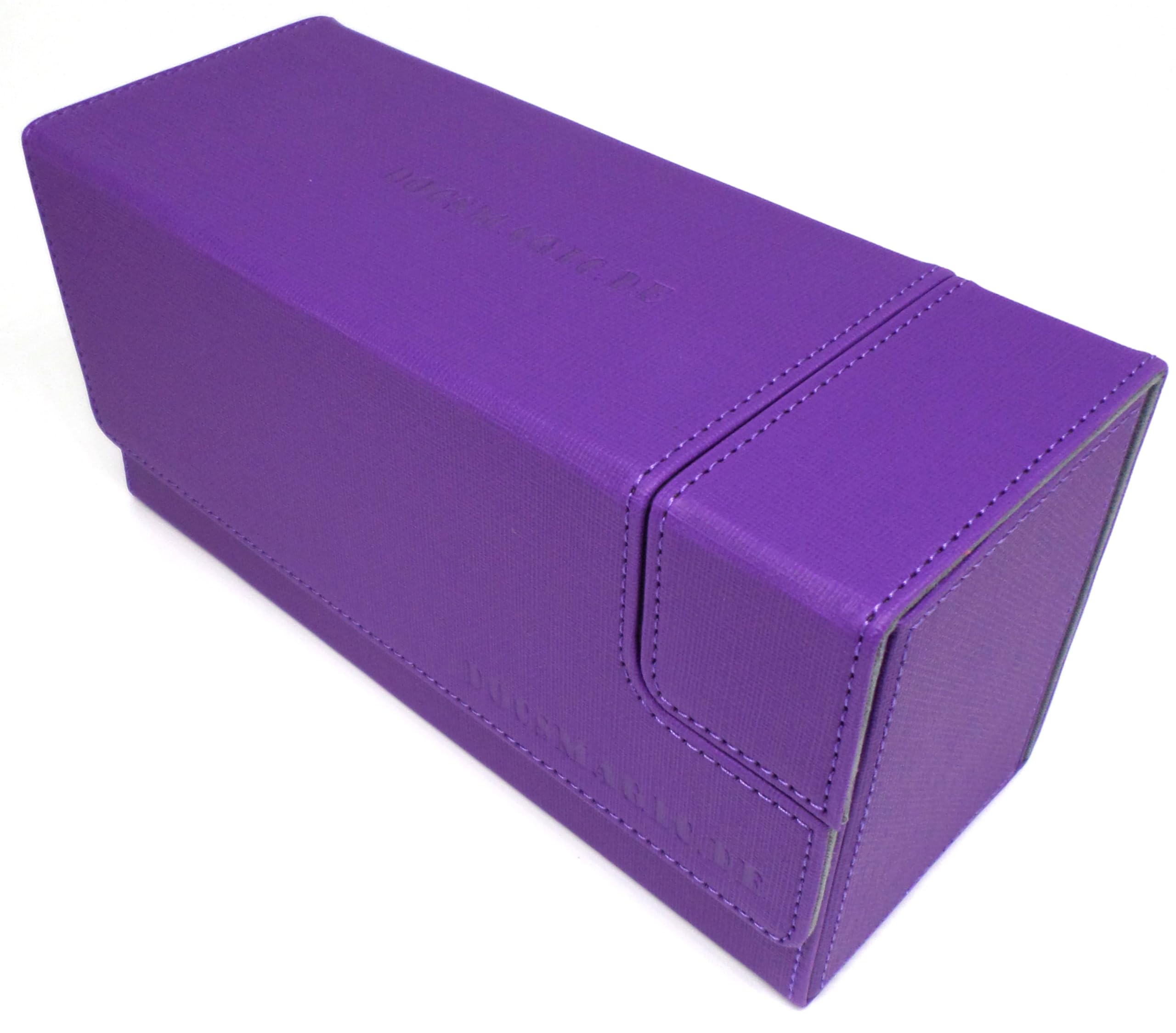 docsmagic.de Premium Magnetic Tray Long Box Purple Small - Card Deck Storage