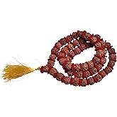 5 Mukhi Rudraksha Kantha Mala | LAB Certified Powerful Shiva Kanthi with 54 Large Beads | Natural Rudraksha Rosary for Meditation, Prayer & Puja | Spiritual Necklace for Men & Women | Hindu Japa Mala