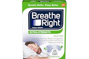 Breathe Right Extra Strength Clear Drug-Free Nasal Strips for Congestion Relief, 78 Count