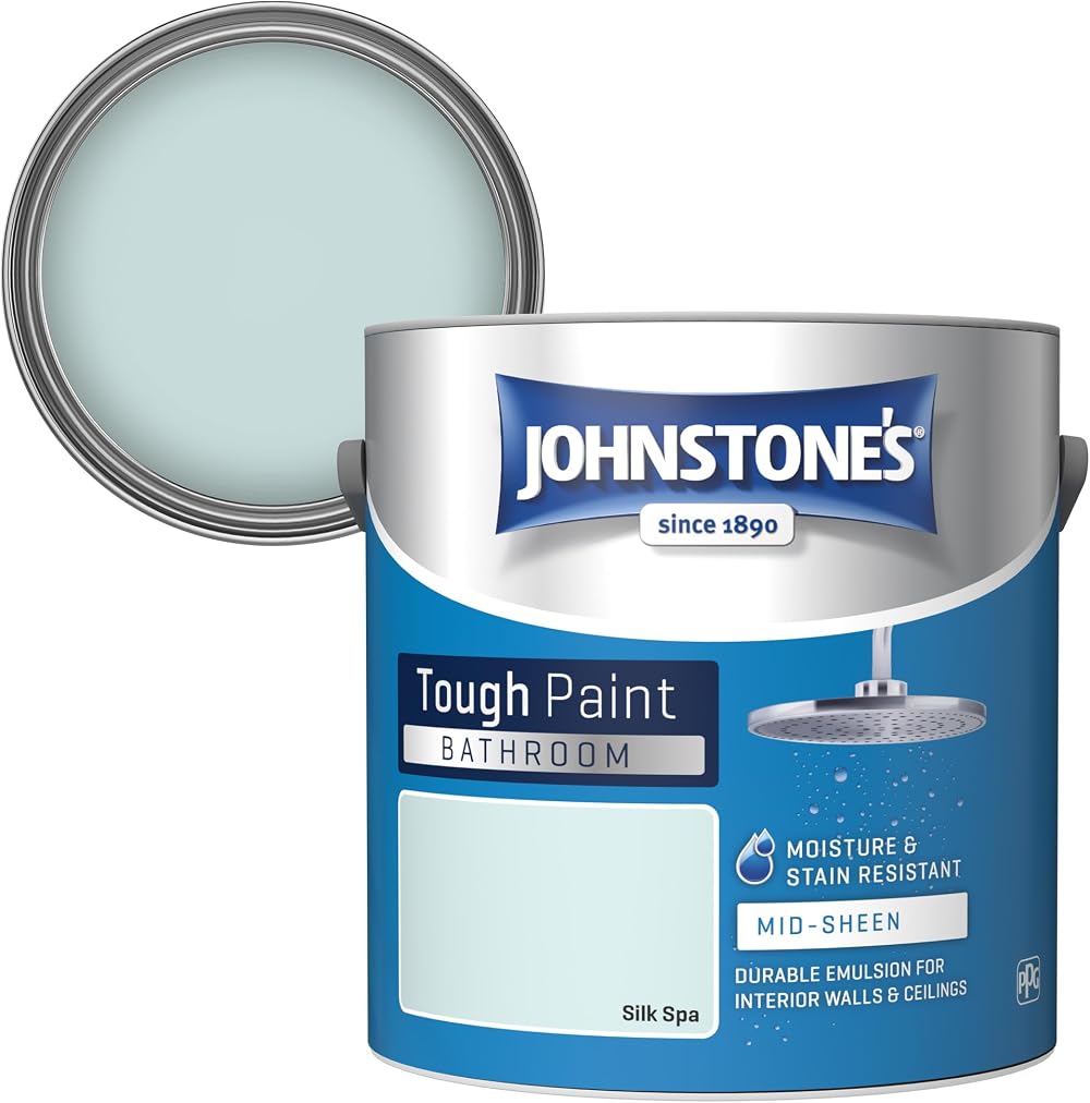 Johnstone's Bathroom Paint Silk Spa Mid Sheen Stain Blocker 2.5L 12m2