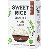 Soeos Sweet Sticky Rice 2lbs, Premium Glutinous Rice | All Natural, Gluten Free, Sticky Rice for Desserts or Rice Cakes, Rich in Fibers