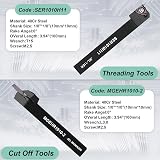 Donken Lathe Turning Tool Set 10mm Shank 7 Pieces Carbide Inserts view 4