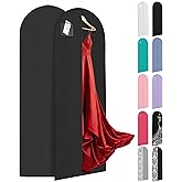 72" Long Dress Bags for Gowns - Wedding Dress Garment Bag for Dresses - Long Garment Bags for Hanging Clothes & Closet Storage - Durable Travel Bag for Women with ID Window