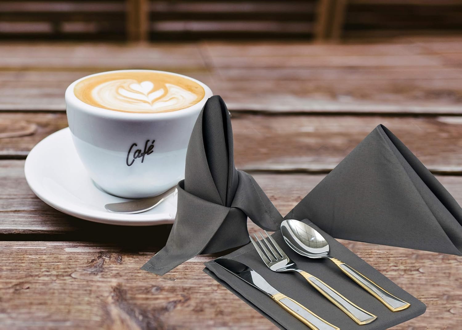 Ruvanti Table Cloth Napkins [12 Pack] Polyester Napkins/Reusable Dinner Napkins .Charcoal Grey Fabric Napkins Good for Weddings,Cocktail Parties, Holiday Dinner,Coffee Gatherings & Restaurant.: Home & Kitchen