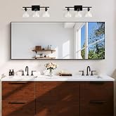 COFENY Black Bathroom Mirror for Wall, 24x60 Inch Rectangle Mirror with Metal Frame, Modern Vanity Mirrors for Bathroom Living Room, Entryway Hangs Horizontal or Vertical