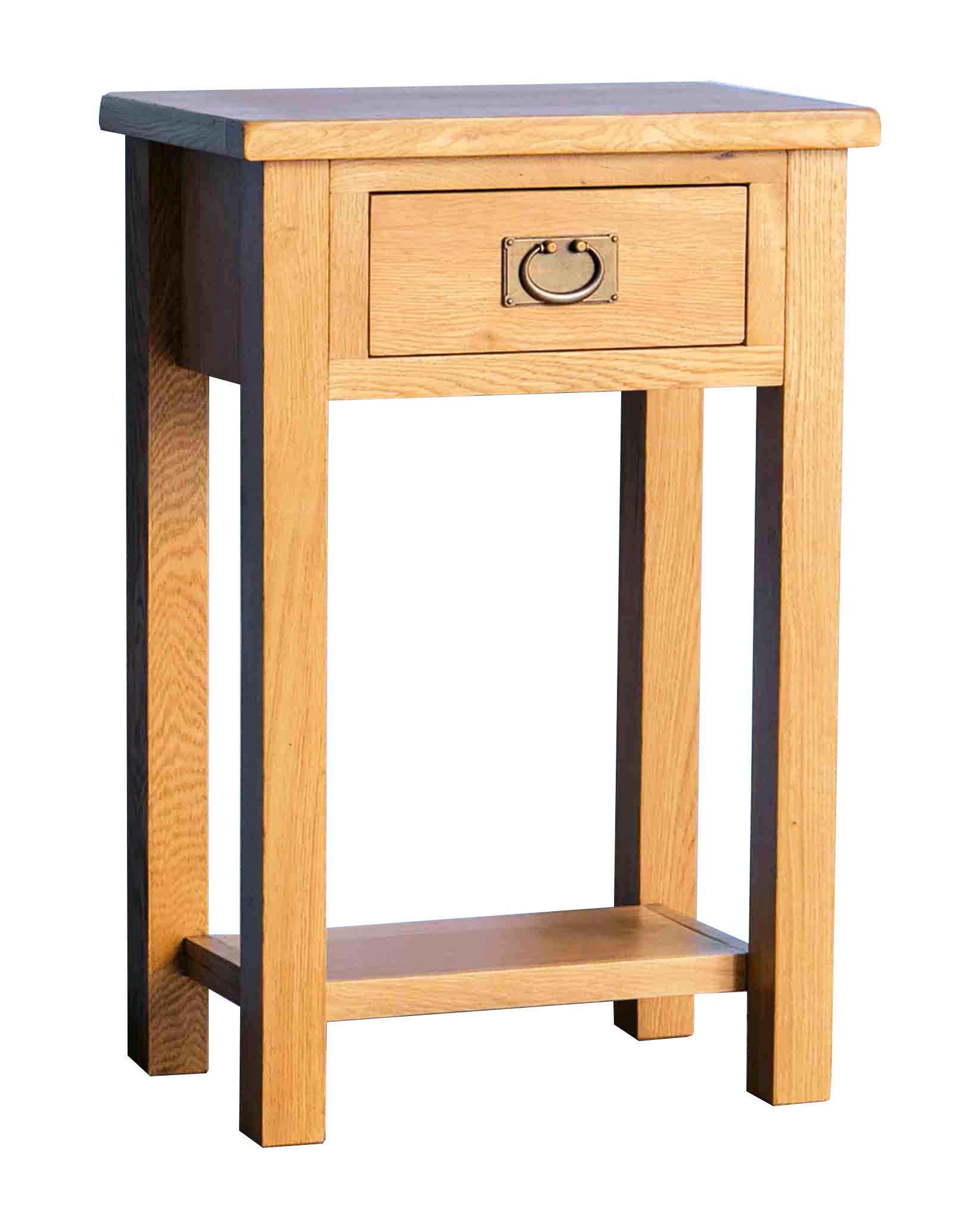 tall end table with shelves on Surrey Oak Telephone Table With Storage Drawer Traditional Rustic Waxed Solid Wooden Tall Hall Side End Stand Small Console For Modern Hallway Living Room Or Entryway Buy Online In Bahamas At Bahamas Desertcart Com