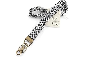 MyfavoriteK Elastic Stretchy Lanyard for ID Badges Retractable Scrunchie Lanyard for Keys Cute Keychain Holder for Women Men