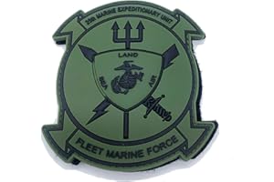 SQUADRON NOSTALGIA LLC 26th MEU Green PVC Patch – with Hook and Loop, 4"