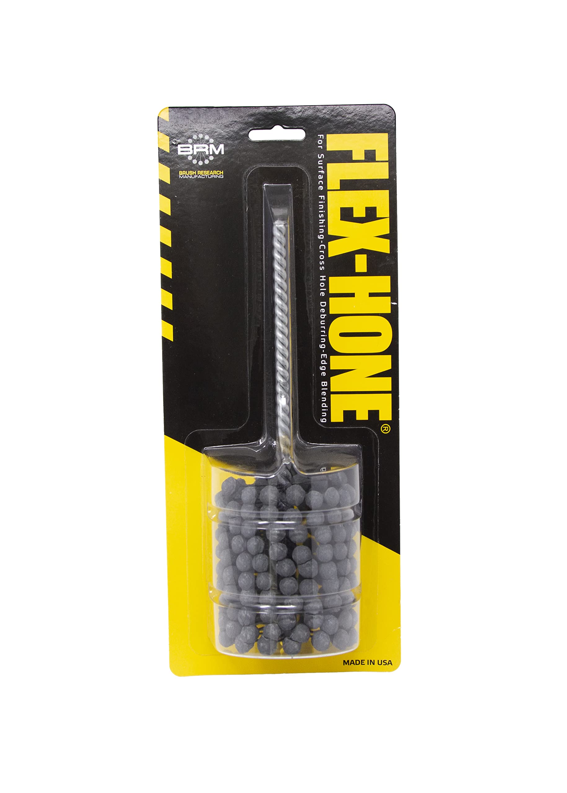 Brush Research BC114400BC FLEX-HONE®, 1-1/4″ (31.8mm) Diameter, 400 Grit, Boron Carbide, for Medium to High Carbon Steels and Heat-Treated Steels to 50 Rc