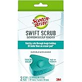 Scotch-Brite Swift Scrub Bath Cleaner Scrubbers, Soap Scum Remover for Cleaning Bathroom, Bathroom Scrubber Pads Safe for Til