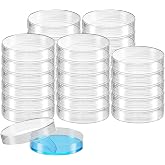 BKMLAB 60x15mm Sterile Petri Dishes with Lids, 30 Pack Plastic Petri Dish | Ultra-Thick, DNase/RNase-Free, and Pyrogen-Free, Polystyrene (PS), for Lab Experiment, Mycology and Bacteria Culture