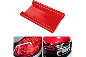EOHMAK Car Light Tint Film - Headlight, Brake, Taillight & Fog Light Tinted Color Films (Red, 30x100CM)
