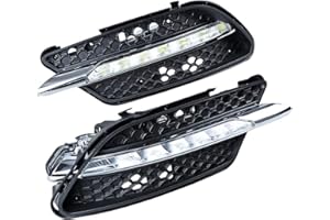 ASTRA DEPOT 2pcs Xenon White LED DRL Daytime Running Lights Compatible with 2008-2011 Mercedes W204 Sport C300 C350