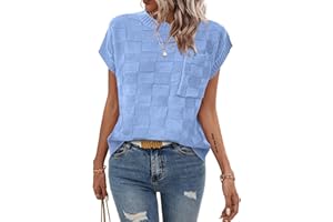 Dimur Womens Sweaters Sleeveless Summer Tank Tops Casual Knit Sweater Vest Crewneck Loose Fit Pullover 2025