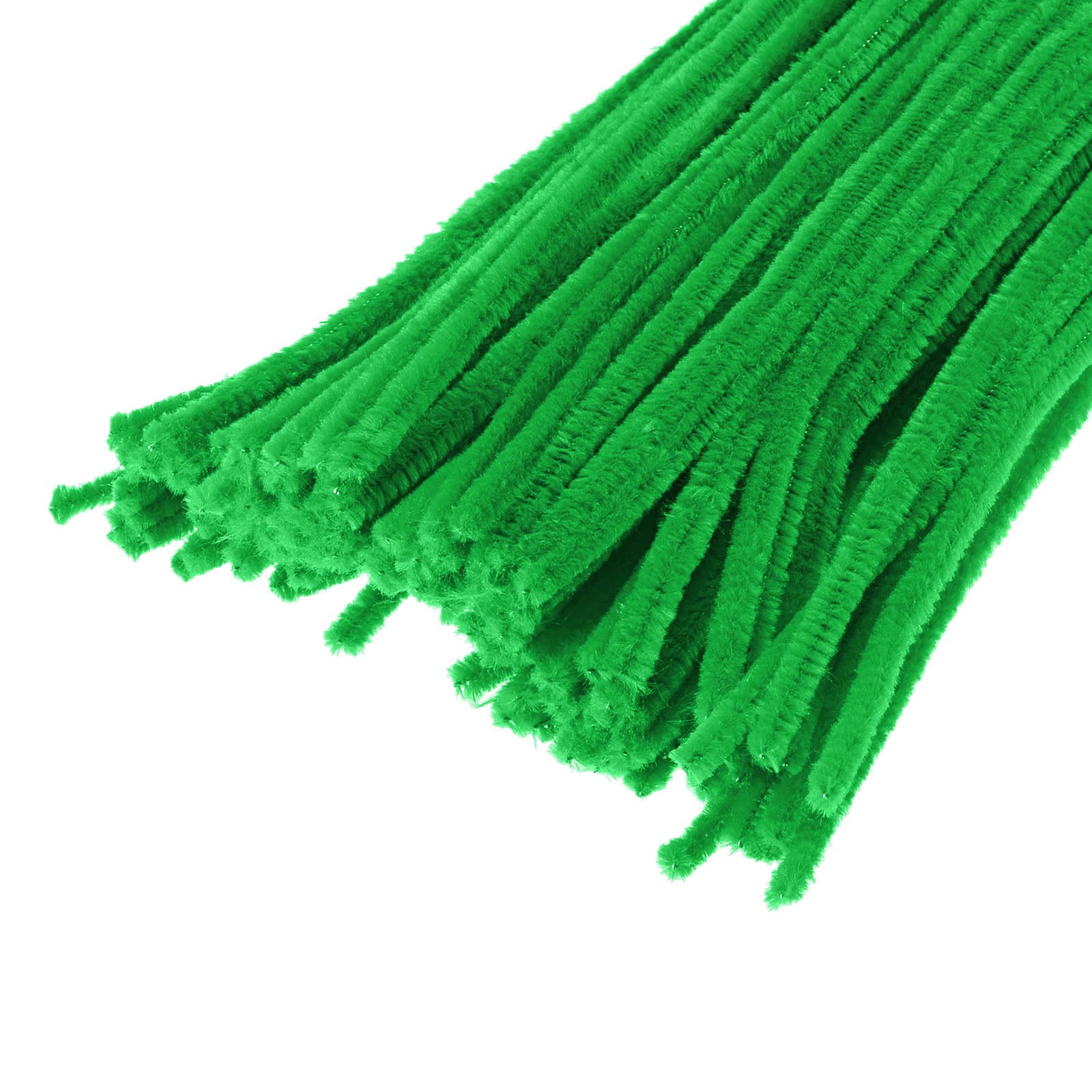 YOKIVE 100 Pcs Pipe Cleaners, Chenille Stems Decoration, Great for DIY Art Craft Supplies (6mm 12 Inch Green)