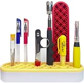 Madam Sew Upright Sewing Tools Caddy Desktop Organizer for Craft and Quilting Supplies Holds Scissors, Seam Rippers and Markers &ndash; Tabletop Sewing Accessories Storage Organizer (Yellow)