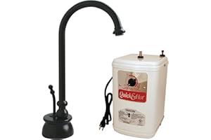Westbrass D261HFP-12 10" Calorah 1-Handle Hot Water Dispenser Faucet with Instant Hot Tank, Oil Rubbed Bronze