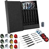 LARRITS Professional Steel Tip Darts Set 23g with Black Aluminium Shafts view 3