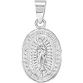 Jewels By Lux Sterling Silver Unisex Our Lady Of Guadalupe Pray For Us Religious Pendant